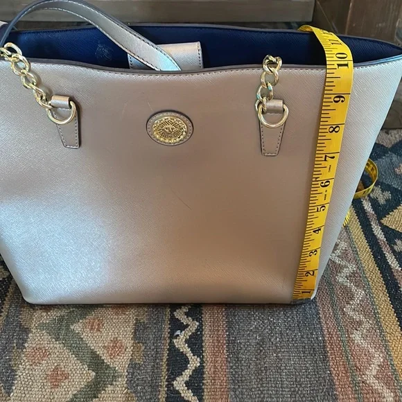 Anne Klein Gold Tote with Matching Clutch - Picture 10 of 11